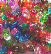 200 4x6mm Transparent Mixed Acrylic Crow Beads